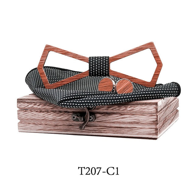 Bourke Wood Bow Tie Set | Tymber Gear.