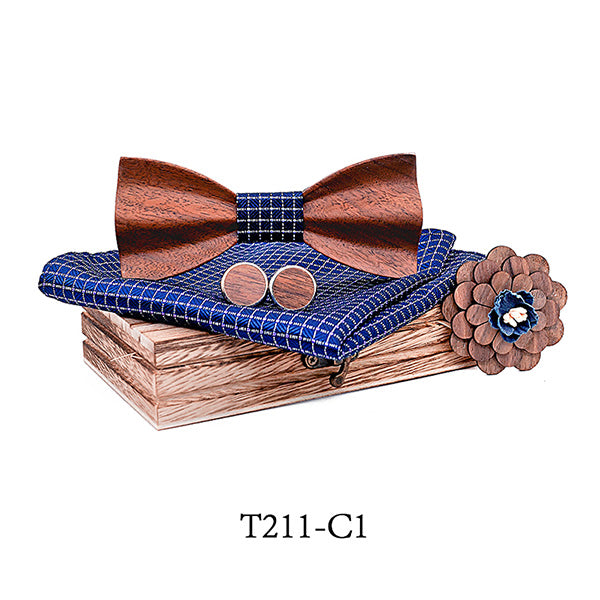 Bowen Wooden Bow Tie Set | Tymber Gear.