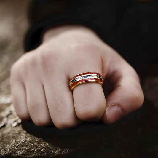 A man wearing a tungsten ring