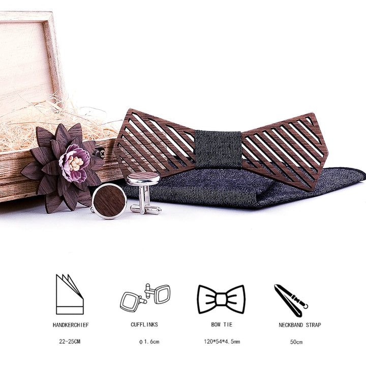 Rochester Wood Bow Tie Set | Tymber Gear.