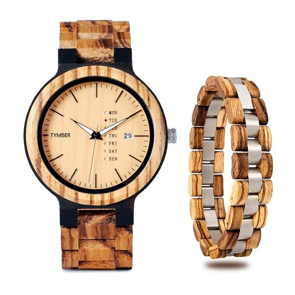 Wooden Watch & Bracelet Set | Tymber Gear.