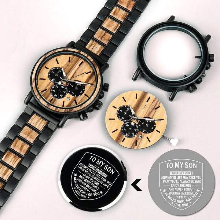 Personalised Chronograph Wooden Watch | Tymber Gear.