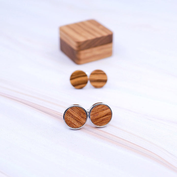 Luxury Wood Cufflinks with Unique Magnetic Wood Box | Tymber Gear.