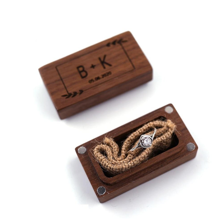 Rectangular Custom Ring Box | Tymber Gear.