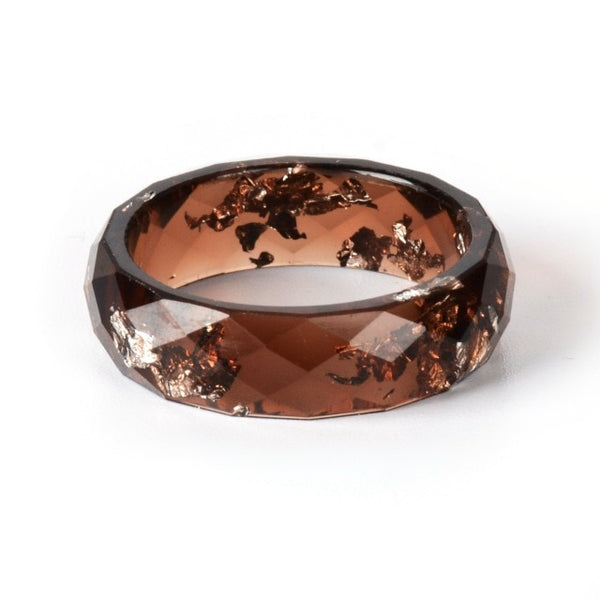 Gold Foil Geometric Resin Rings | Tymber Gear.