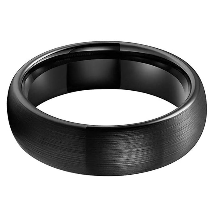 Brushed Black Dome Tungsten Ring (6mm) | Tymber Gear.