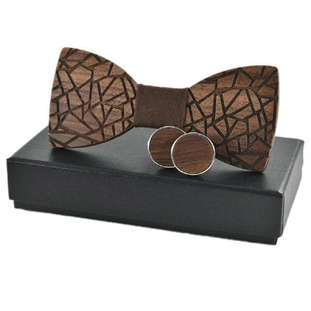 Fracture Wood Bow Tie Set | Tymber Gear.
