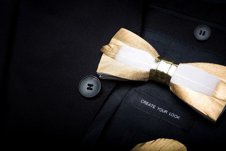 Ophir Feather Bow Tie Set | Tymber Gear.