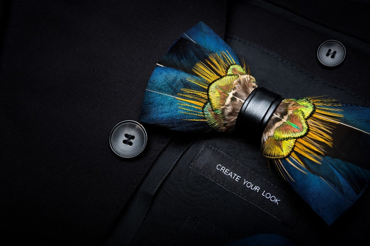 Costa Rica Feather Bow Tie Set | Tymber Gear.