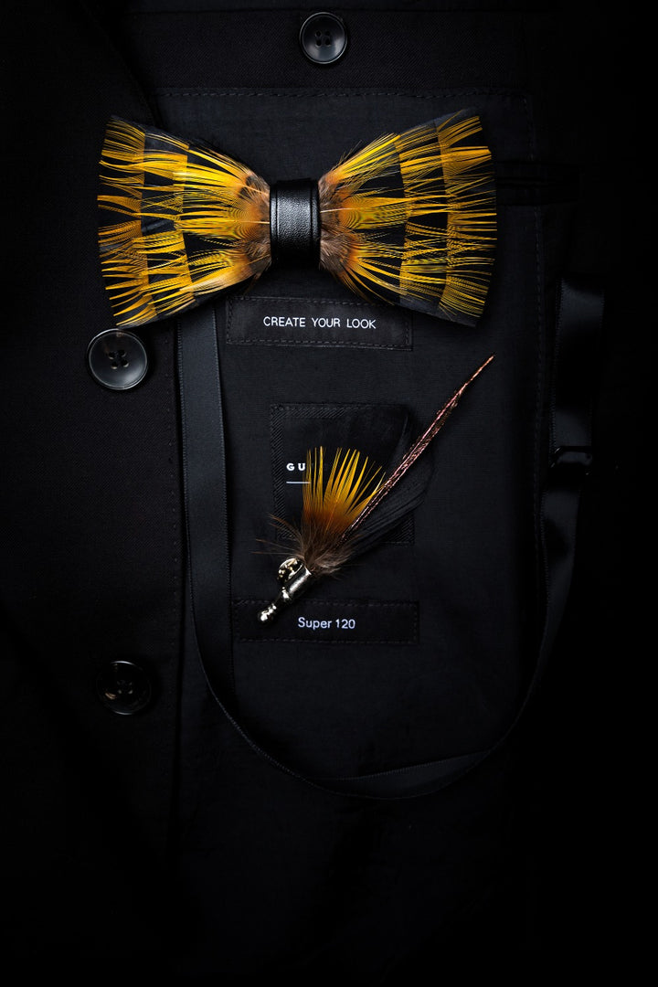 Trinidad Feather Bow Tie Set | Tymber Gear.