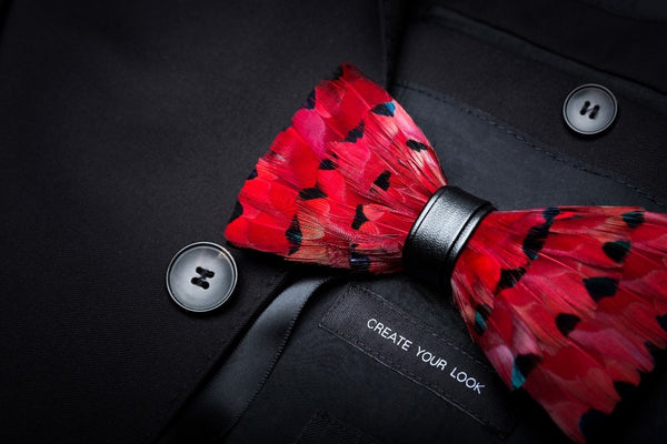 Raven Feather Bow Tie Set | Tymber Gear.