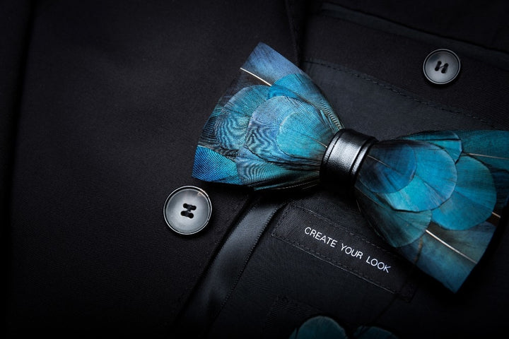 Dominica Feather Bow Tie Set | Tymber Gear.