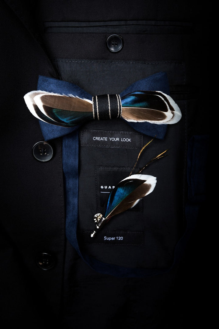 Raphael Feather Bow Tie Set | Tymber Gear.